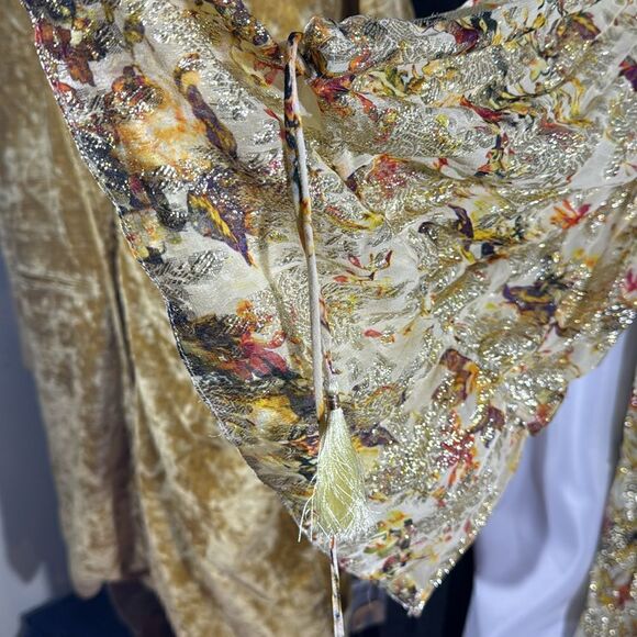 FREE PEOPLE BY ROCOCO SANDS METALLIC FLORAL PRINT MINI DRESS NWT - Picture 12 of 12